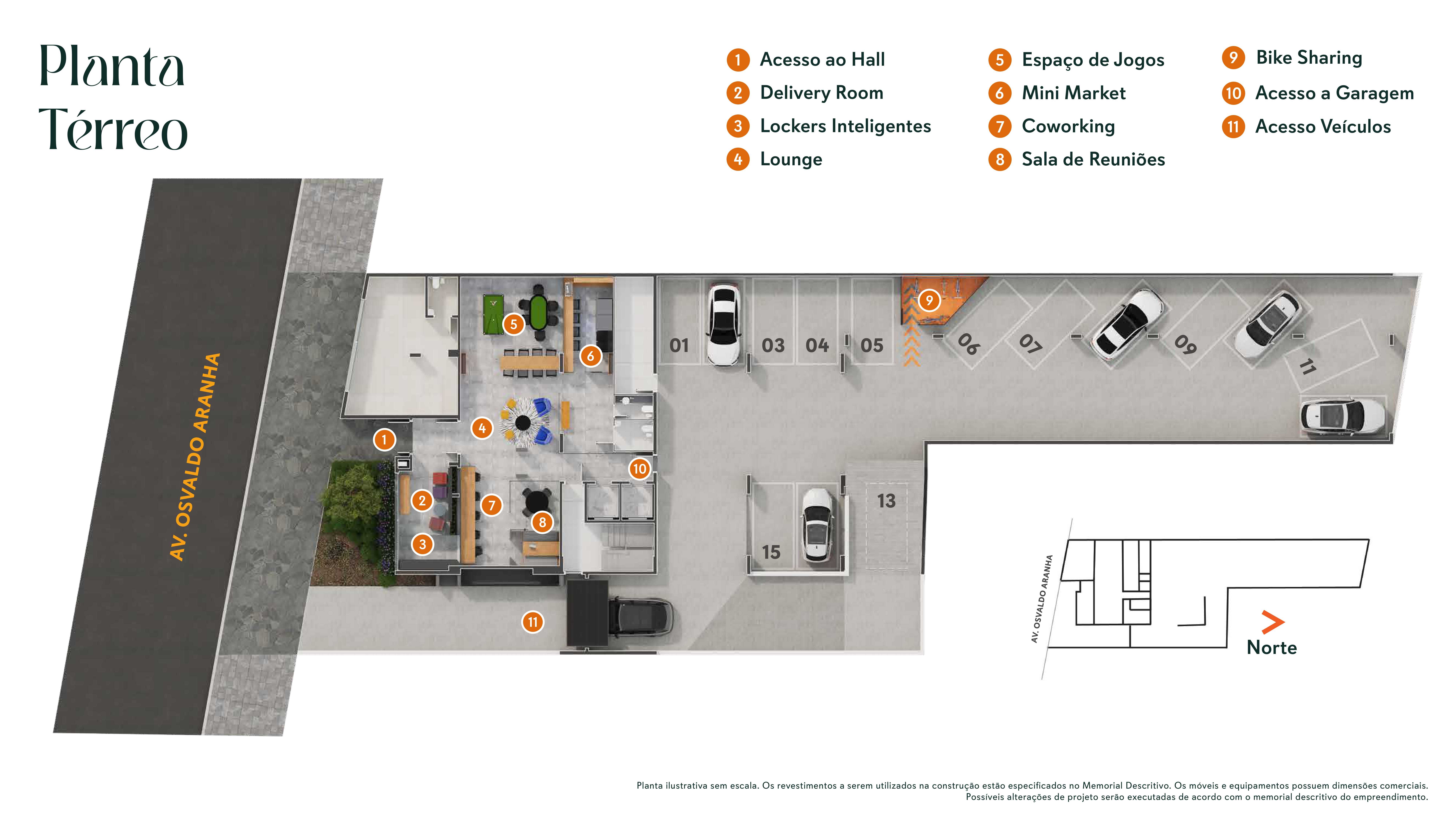 Planta - Studio à venda Bom Fim, Porto Alegre com 1 quarto 25,12m² - Fernando Jarutais